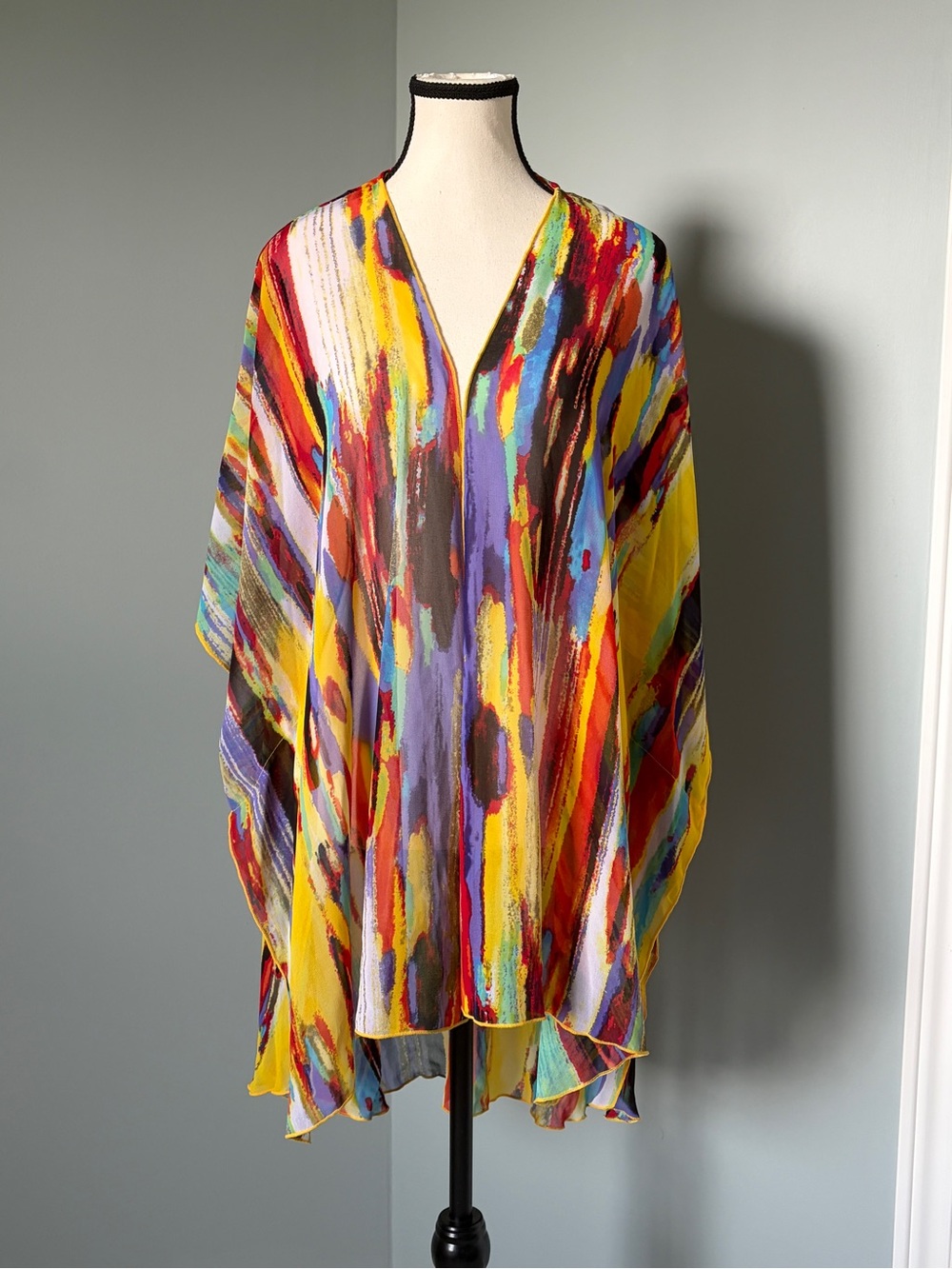 🔥🆕🔥 Peter Nygard Vibrant Multi-Swirl Caftan Tunic - Plus Size 2X